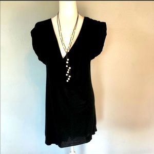 Alexander Wang Deep Cowl Cashmere Dress Black M